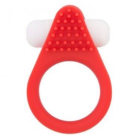 Красное эрекционное кольцо LIT-UP SILICONE STIMU RING 1 RED