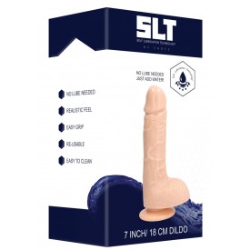 Телесный реалистичный фаллоимитатор Self Lubrication Dong 7 Inch - 21,7 см.