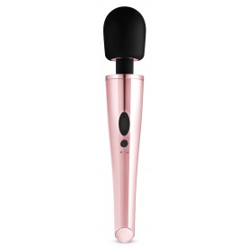 Черно-розовый вибромассажер Nouveau Wand Massager - 30 см.