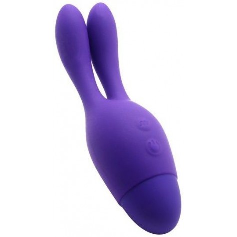 Фиолетовый вибратор INDULGENCE Dream Bunny - 15 см.