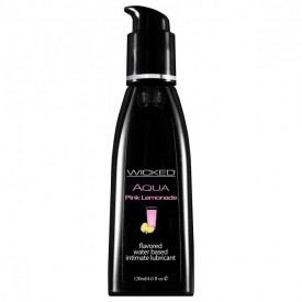 Лубрикант с ароматом розового лимонада WICKED AQUA Pink Lemonade - 120 мл.