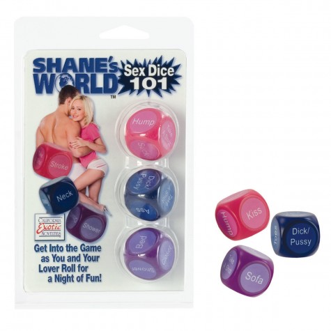 Набор из трех игральных костей Shanes World Sex Dice 101